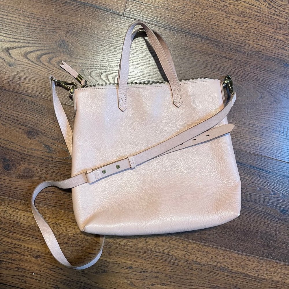 Madewell Small Blush Pink Leather Tote Bag NWOT